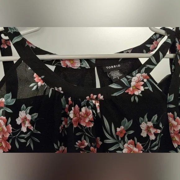🔥Host Pick🔥 NWOT Torrid Floral Woven Knit Tank Sz 2 - Picture 5 of 8